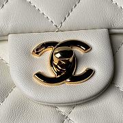 Fortok Chanel 24S White Mini Flap Bag With Transparent Handle Bag AS4847 12×19×6cm - 2