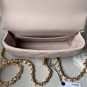 Fortok Chanel 24S Light Pink Mini Flap Bag With Transparent Handle Bag AS4847 12×19×6cm - 3