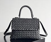 Fortok Bottega Veneta Crossbody Patti Handbag Black 19x26x11cm - 1