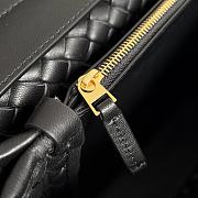 Fortok Bottega Veneta Crossbody Patti Handbag Black 19x26x11cm - 6