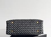 Fortok Bottega Veneta Crossbody Patti Handbag Black 19x26x11cm - 5