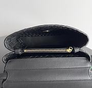 Fortok Bottega Veneta Crossbody Patti Handbag Black 19x26x11cm - 4