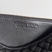 Fortok Bottega Veneta Crossbody Patti Handbag Black 19x26x11cm - 3