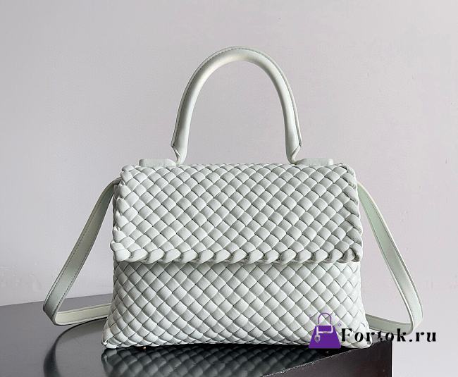 Fortok Bottega Veneta Crossbody Patti Handbag White 19x26x11cm - 1