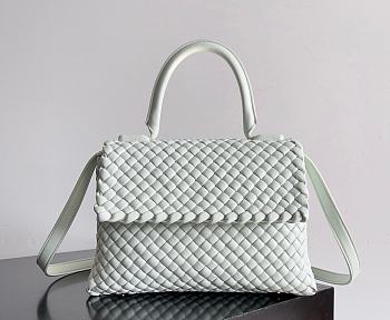 Fortok Bottega Veneta Crossbody Patti Handbag White 19x26x11cm