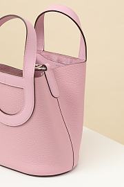 Fortok Hermes Picotin Bag Pink CLB18 18x12.5x22cm - 6