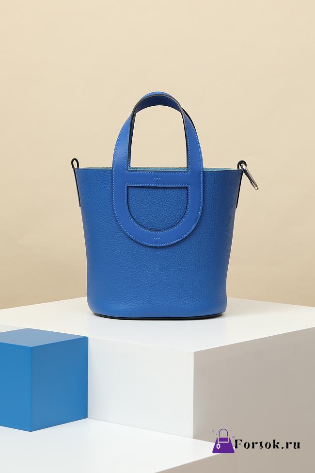 Fortok Hermes Picotin Bag Blue CLB18 18x12.5x22cm - 1