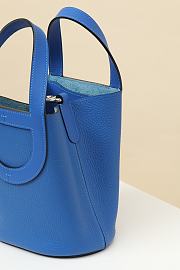 Fortok Hermes Picotin Bag Blue CLB18 18x12.5x22cm - 3