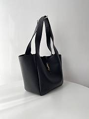 Fortok Saint Laurent LE 5 À 7 Bea Tote Bag In Black Grained Leather 763435 50x28x18cm - 6