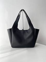 Fortok Saint Laurent LE 5 À 7 Bea Tote Bag In Black Grained Leather 763435 50x28x18cm - 5