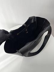 Fortok Saint Laurent LE 5 À 7 Bea Tote Bag In Black Grained Leather 763435 50x28x18cm - 4