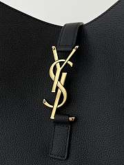 Fortok Saint Laurent Le 5 À 7 Hobo Bag In Black Grained Leather 753837 30x31x13cm - 5