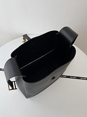 Fortok Saint Laurent Le 5 À 7 Hobo Bag In Black Grained Leather 753837 30x31x13cm - 3