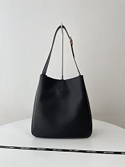 Fortok Saint Laurent Le 5 À 7 Hobo Bag In Black Grained Leather 753837 30x31x13cm - 4
