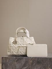 Fortok Dior Toujours Bag White Graphic Cannage Calfskin 28.5x21.5x17cm - 1