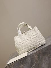 Fortok Dior Toujours Bag White Graphic Cannage Calfskin 28.5x21.5x17cm - 6