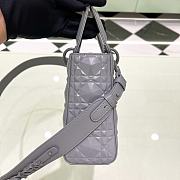 Fortok Dior Lady My Abc Bag Calfskin With Diamond Grey 20x16.5x8cm - 6