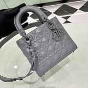 Fortok Dior Lady My Abc Bag Calfskin With Diamond Grey 20x16.5x8cm - 5