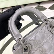 Fortok Dior Lady My Abc Bag Calfskin With Diamond Grey 20x16.5x8cm - 4