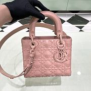 Fortok Dior Lady My Abc Bag Calfskin With Diamond Pink 20x16.5x8cm - 1