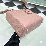 Fortok Dior Lady My Abc Bag Calfskin With Diamond Pink 20x16.5x8cm - 6