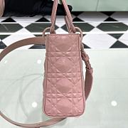 Fortok Dior Lady My Abc Bag Calfskin With Diamond Pink 20x16.5x8cm - 5