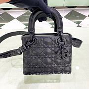 Fortok Dior Lady My Abc Bag Calfskin With Diamond Black 20x16.5x8cm - 1