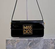 Fortok Dior Miss Flap Bag Black Patent Calfskin 22x11x6cm - 1