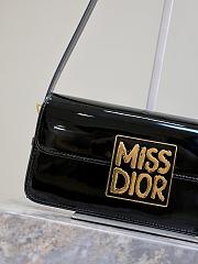 Fortok Dior Miss Flap Bag Black Patent Calfskin 22x11x6cm - 5