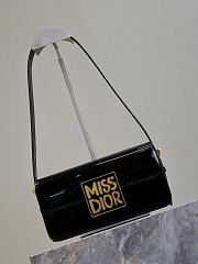 Fortok Dior Miss Flap Bag Black Patent Calfskin 22x11x6cm - 4