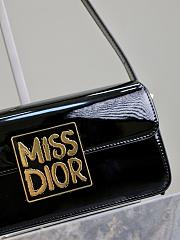 Fortok Dior Miss Flap Bag Black Patent Calfskin 22x11x6cm - 3