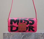 Fortok Dior Miss Flap Bag Pink and Black Miss Dior Graffiti Printed Calfskin 22x11x6cm - 1