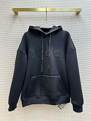 Fortok Gucci 23 Hooded Embroidered Badge Sweatshirt Black - 1