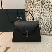 Fortok Valextra Iside Foldover Top Handle Bag Black 26x20x12cm - 1