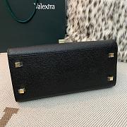 Fortok Valextra Iside Foldover Top Handle Bag Black 26x20x12cm - 5