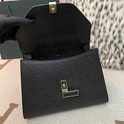 Fortok Valextra Iside Foldover Top Handle Bag Black 26x20x12cm - 4