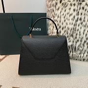Fortok Valextra Iside Foldover Top Handle Bag Black 26x20x12cm - 2