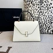 Fortok Valextra Iside Foldover Top Handle Bag White 26x20x12cm - 1
