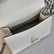Fortok Valextra Iside Foldover Top Handle Bag White 26x20x12cm - 6