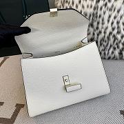 Fortok Valextra Iside Foldover Top Handle Bag White 26x20x12cm - 4