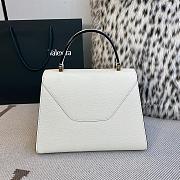 Fortok Valextra Iside Foldover Top Handle Bag White 26x20x12cm - 2