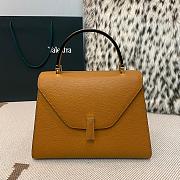 Fortok Valextra Iside Foldover Top Handle Bag Brown 26x20x12cm - 1