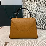 Fortok Valextra Iside Foldover Top Handle Bag Brown 26x20x12cm - 6