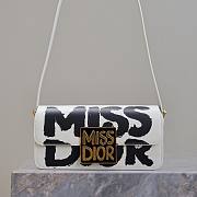 Fortok Dior Miss Flap Bag White and Black Miss Dior Graffiti Printed Calfskin 22x11x6cm - 1