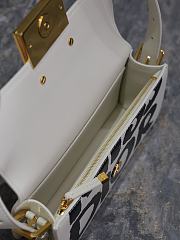 Fortok Dior Miss Flap Bag White and Black Miss Dior Graffiti Printed Calfskin 22x11x6cm - 4