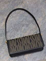 Fortok Dior Miss Flap Bag Black Miss Dior Allover Calfskin with Gold-Finish Studs 22x11x6cm - 5