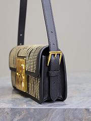 Fortok Dior Miss Flap Bag Black Miss Dior Allover Calfskin with Gold-Finish Studs 22x11x6cm - 4