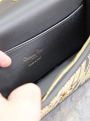Fortok Dior Miss Flap Bag Black Miss Dior Allover Calfskin with Gold-Finish Studs 22x11x6cm - 2