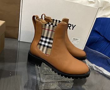 Fortok Burberry Vintage Leather Chelsea Boots Brown