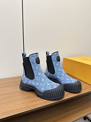 Fortok Louis Vuitton Chelsea Boot Monogram Blue